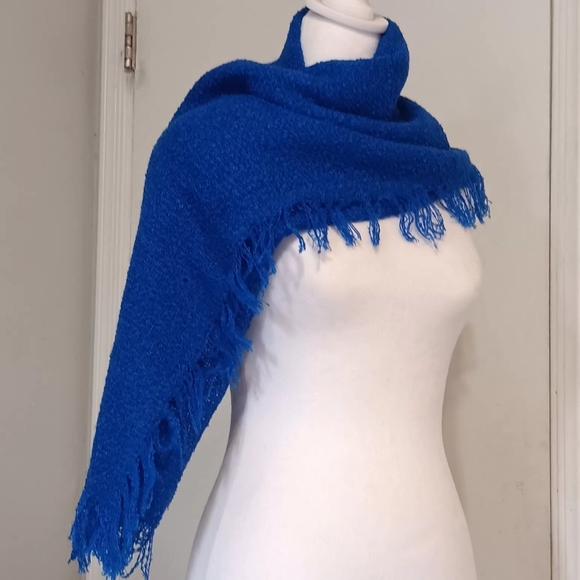 Baar Beards Scarf Made In Japan Unisex Royal Blue 40"X40" Square - Picture 5 of 9